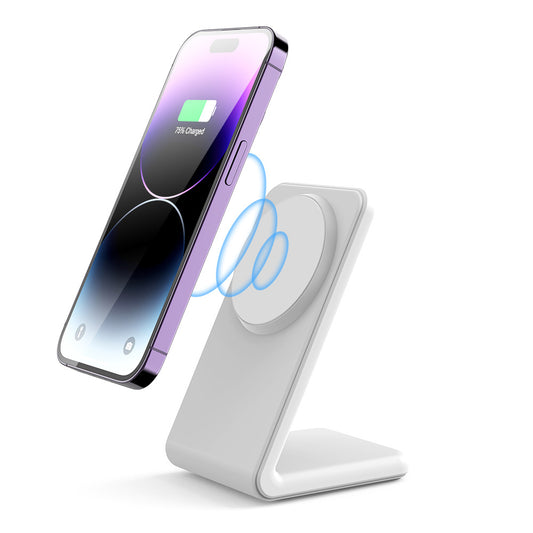 Magnetic Bracket Wireless Charger Universal - White