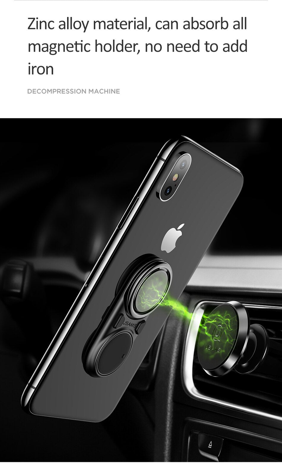 Multifunctional Rotating Mobile Phone Holder - Black